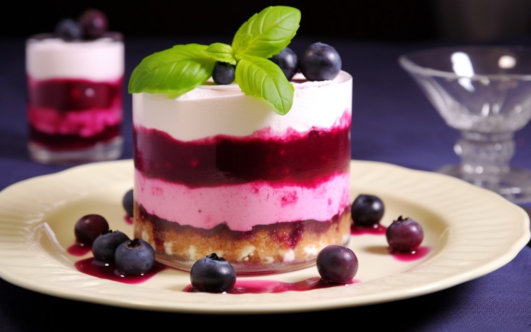 Десерт без випічки з чорної смородини