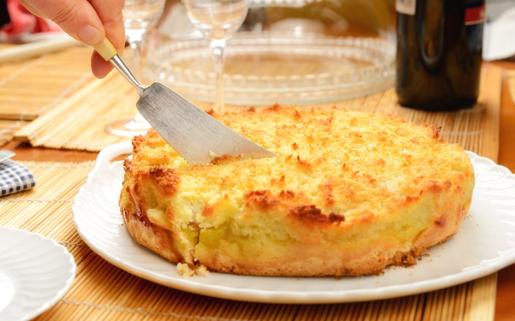 Заливний банановий пиріг