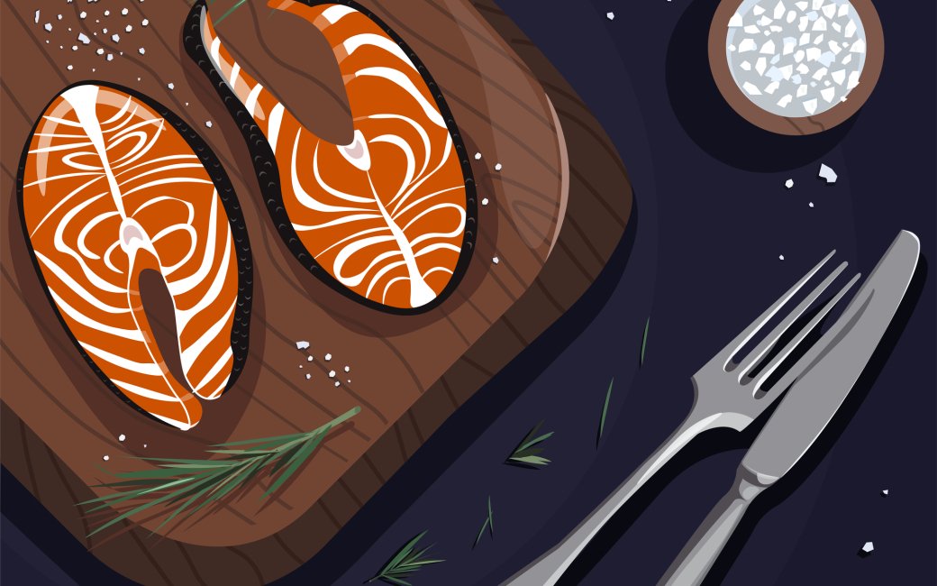 Стейки лосося