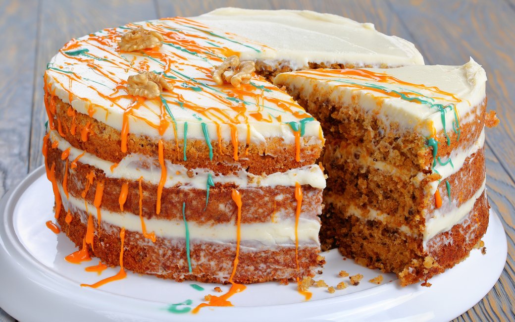 Пісний морквяний торт