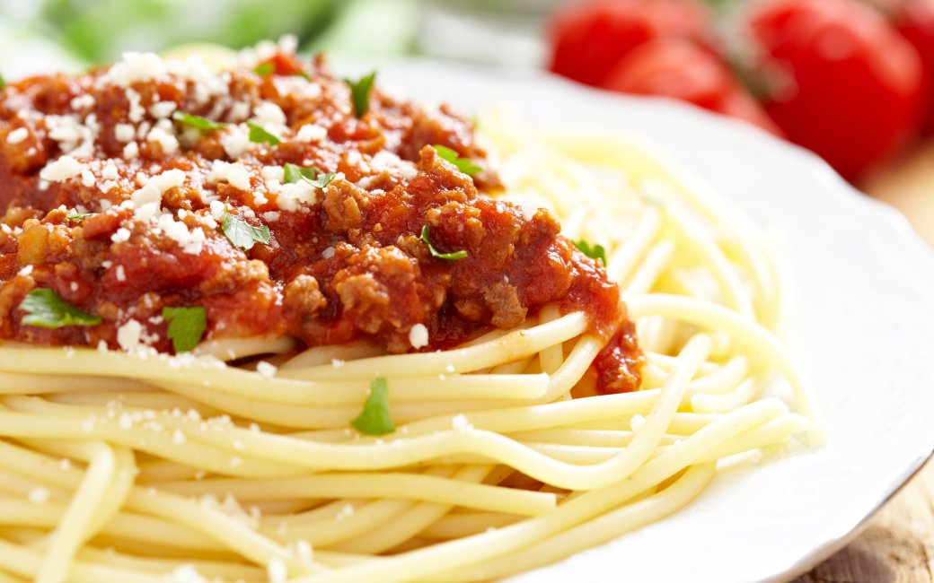 Спагетти с мясным фаршем