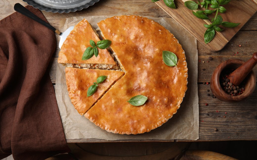 Заливний пиріг з сардинами