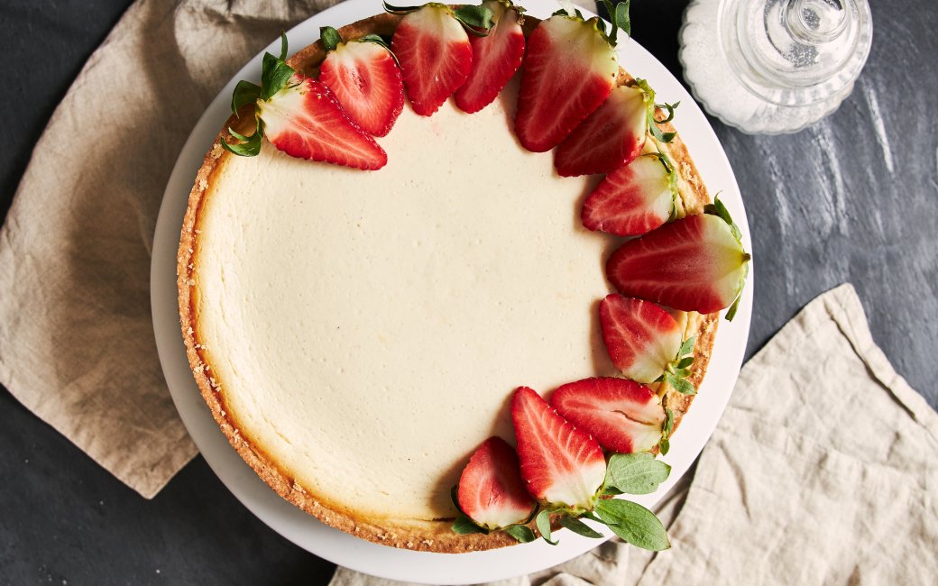 Чизкейк з полуницею