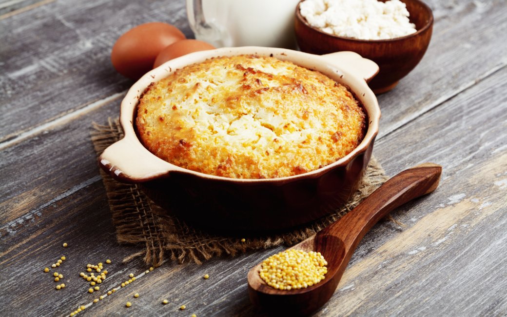 Пиріг з пшона і бринзи рецепт