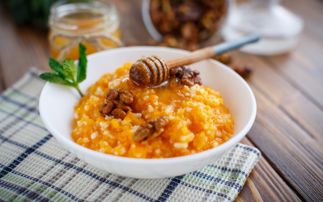 Постная тыквенная каша на завтрак