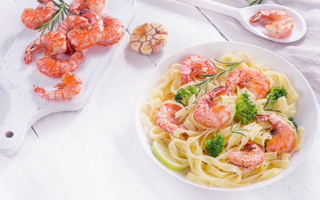 паста з креветками