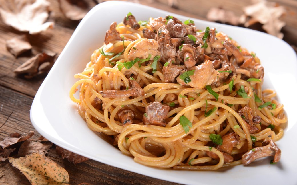 Спагеті з грибами