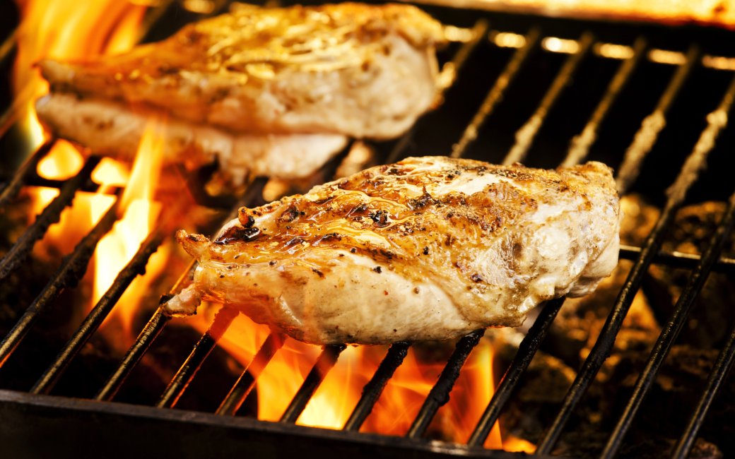 як смажити курку на грилі
