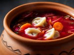 Борщ з крепликами