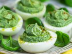 Яйця фаршировані шпинатом