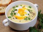 Овочевий суп з яйцями
