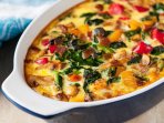 Кіш без тіста зі шпинатом і сиром