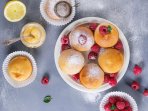 Кекси з малиною і лимоном
