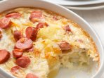 Гратен з ковбасками і сиром