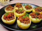 Картопляні гнізда з фаршем