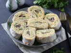 Пісний рулет з лаваша з начинкою
