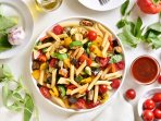 Салат-паста з овочами і песто
