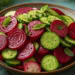 Освіжаючий смак та яскраві барви — салат з огірків і буряка