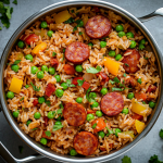 Рис із сосисками та овочами — рецепт ситної вечері