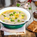 Суп з цибулею-порей по-чеськи