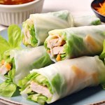 Українські спринг-роли з молодої капусти й відвареної курки