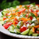 Для любителів томатів: помідорний салат з овочами