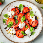 Літній салат з полуницею, базиліком і карпатською вурдою