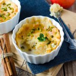 Суфле з кисломолочного сиру і яблук у мікрохвильовці