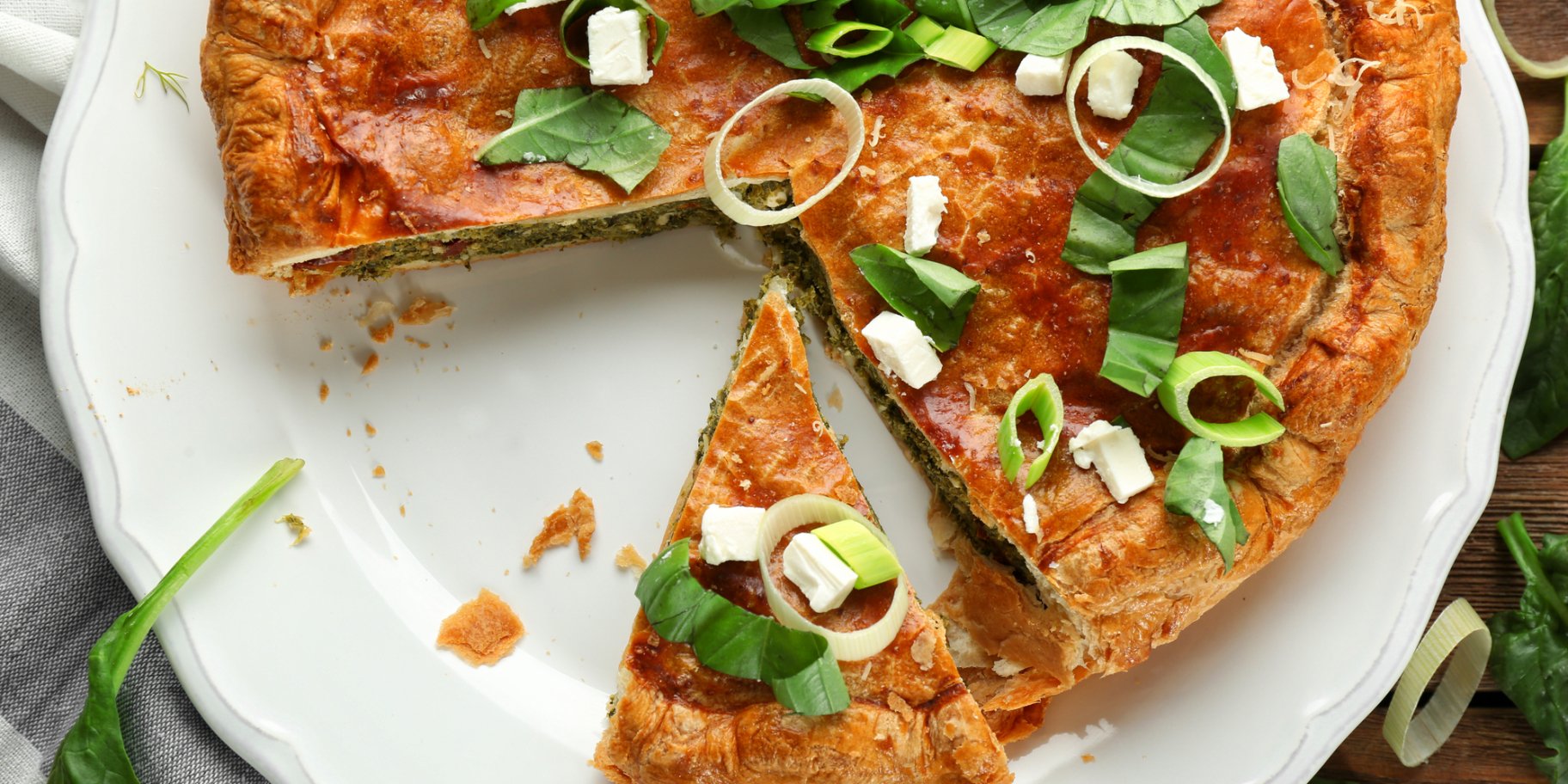 Пиріг зі шпинатом і сиром фета