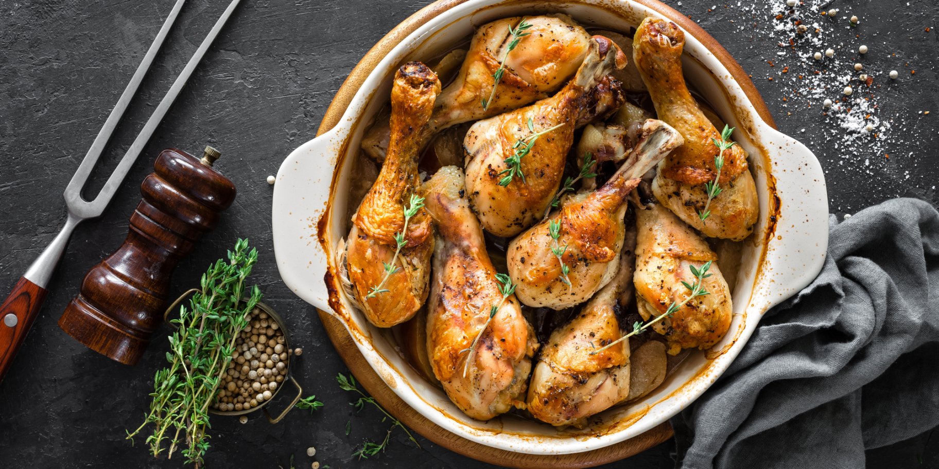 Куриные ножки в сковороде