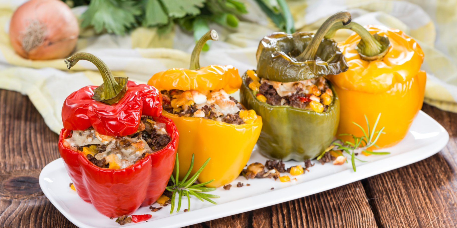 Фаршировані мʼясом перці