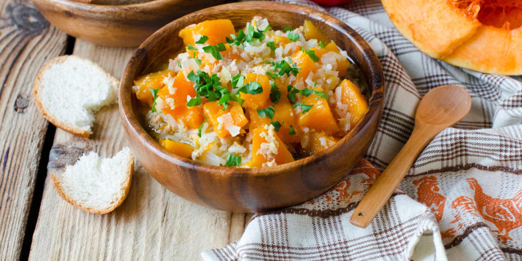 Гарбуз з часником у сметані