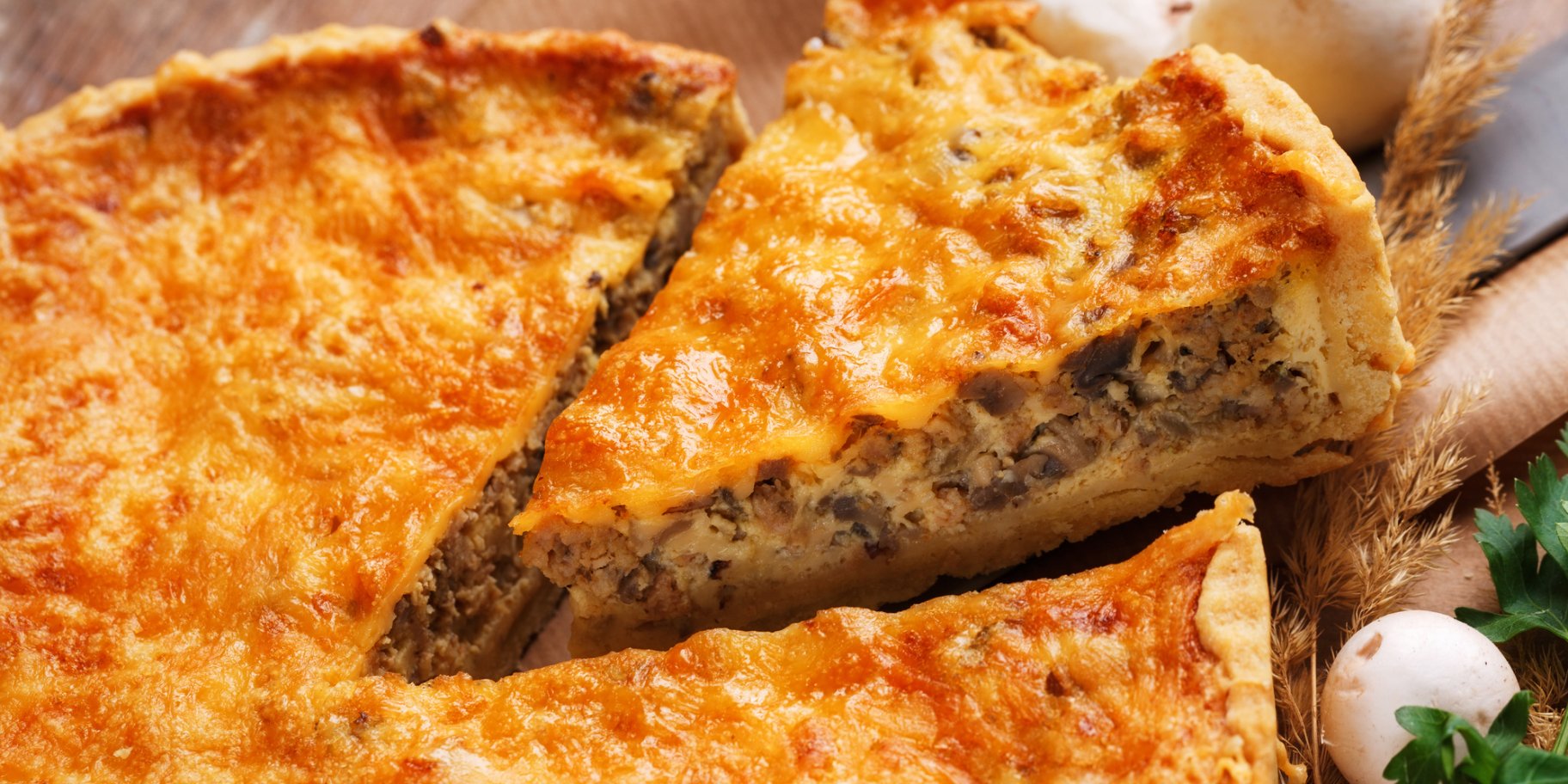 Пиріг з печерицями