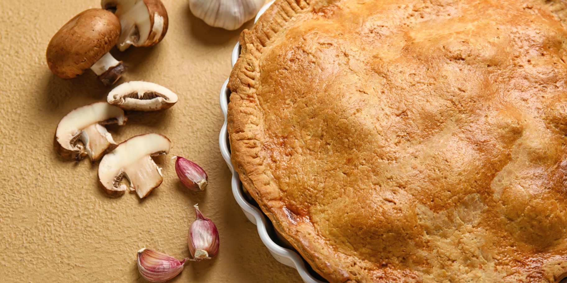 Пісний пиріг з грибами