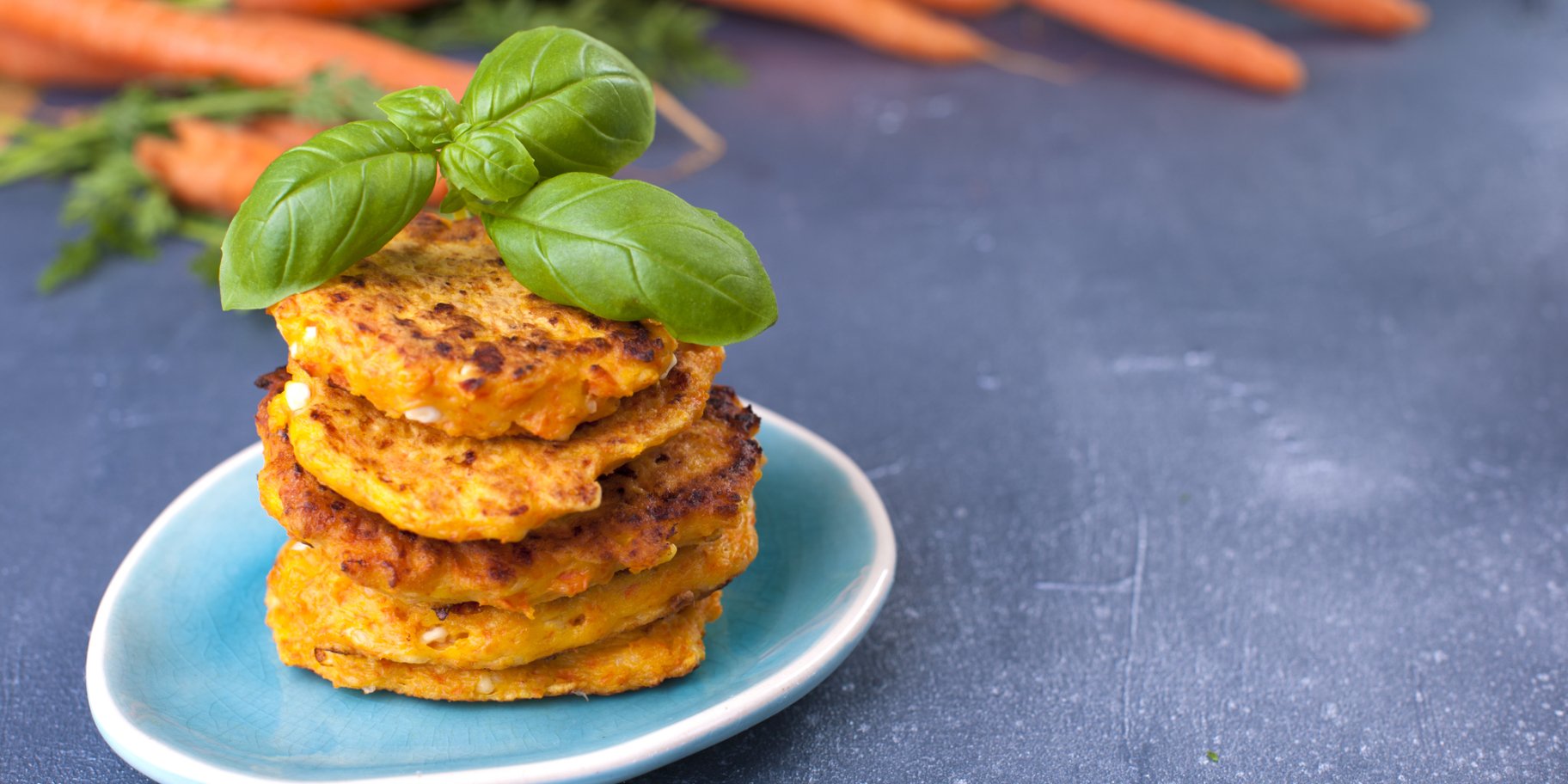 Морковные блинчики с зеленой гречкой