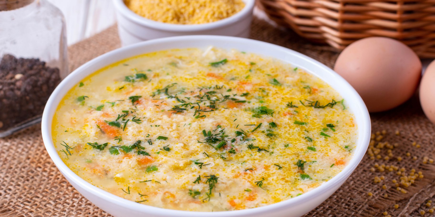 Густой суп из пшена