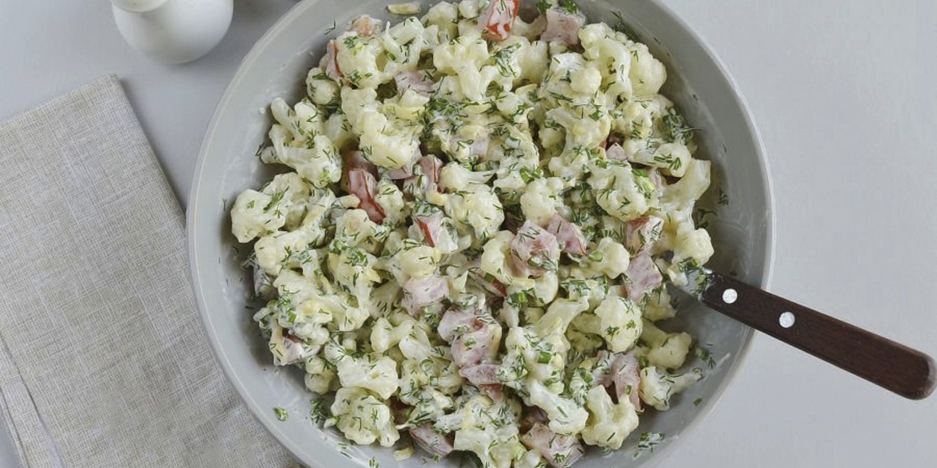 Салат с говядиной и цветной капустой