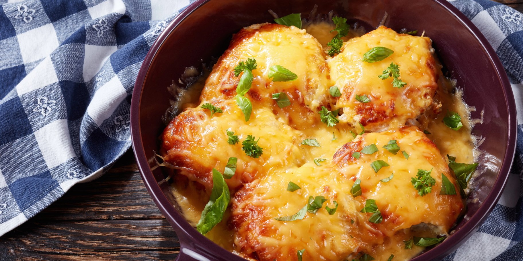 Гнізда з фаршу з печерицями і сиром