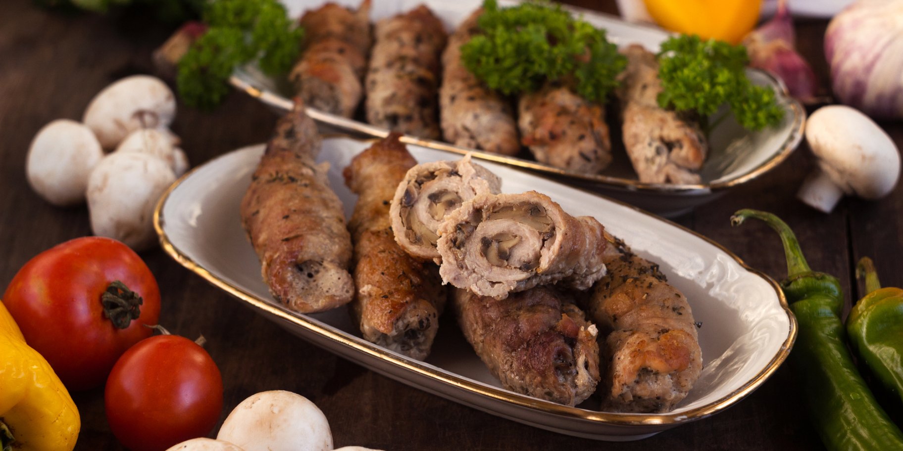 М'ясні рулети з часником