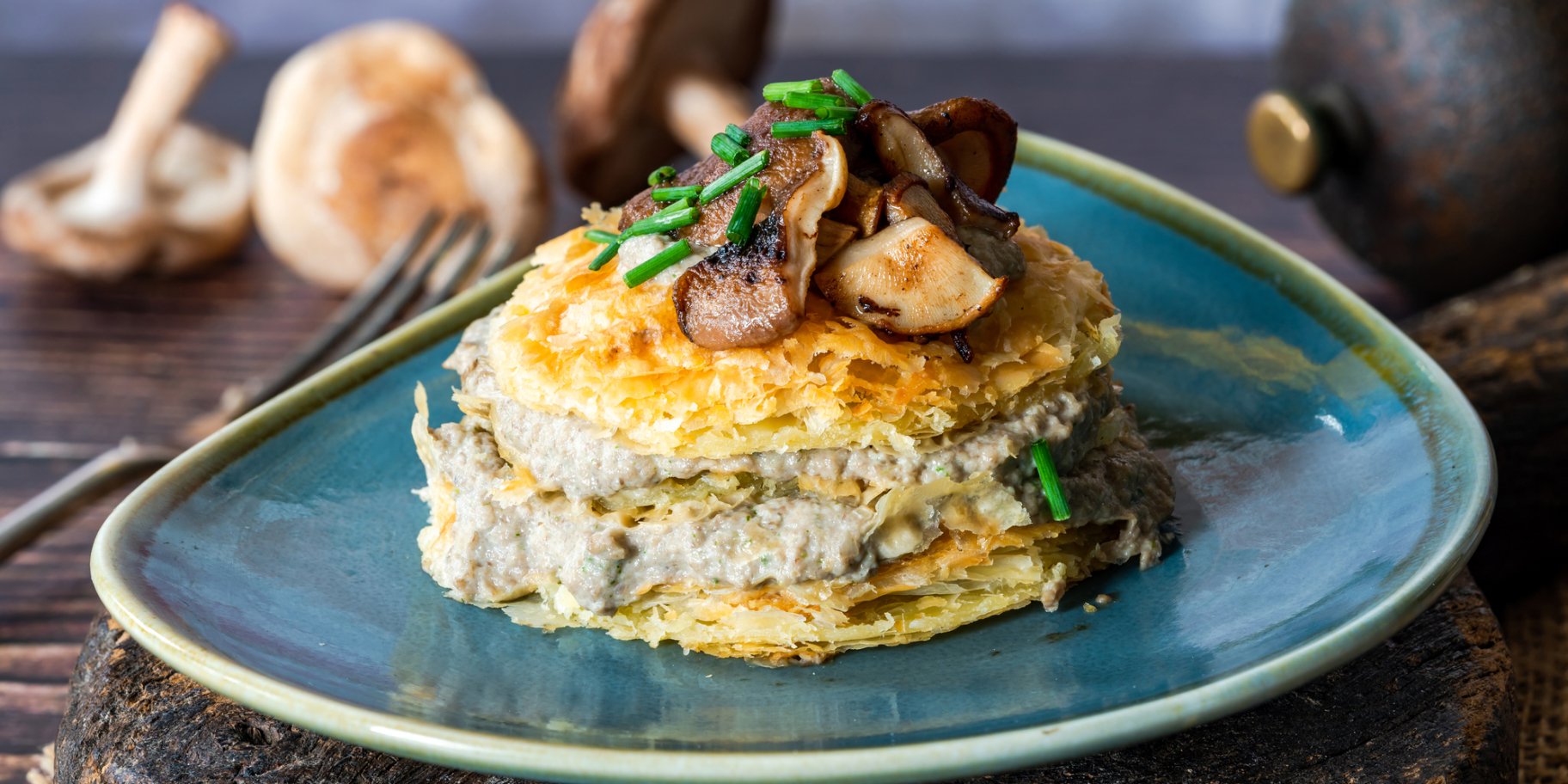 Мильфеи с капустой и грибами: рецепт