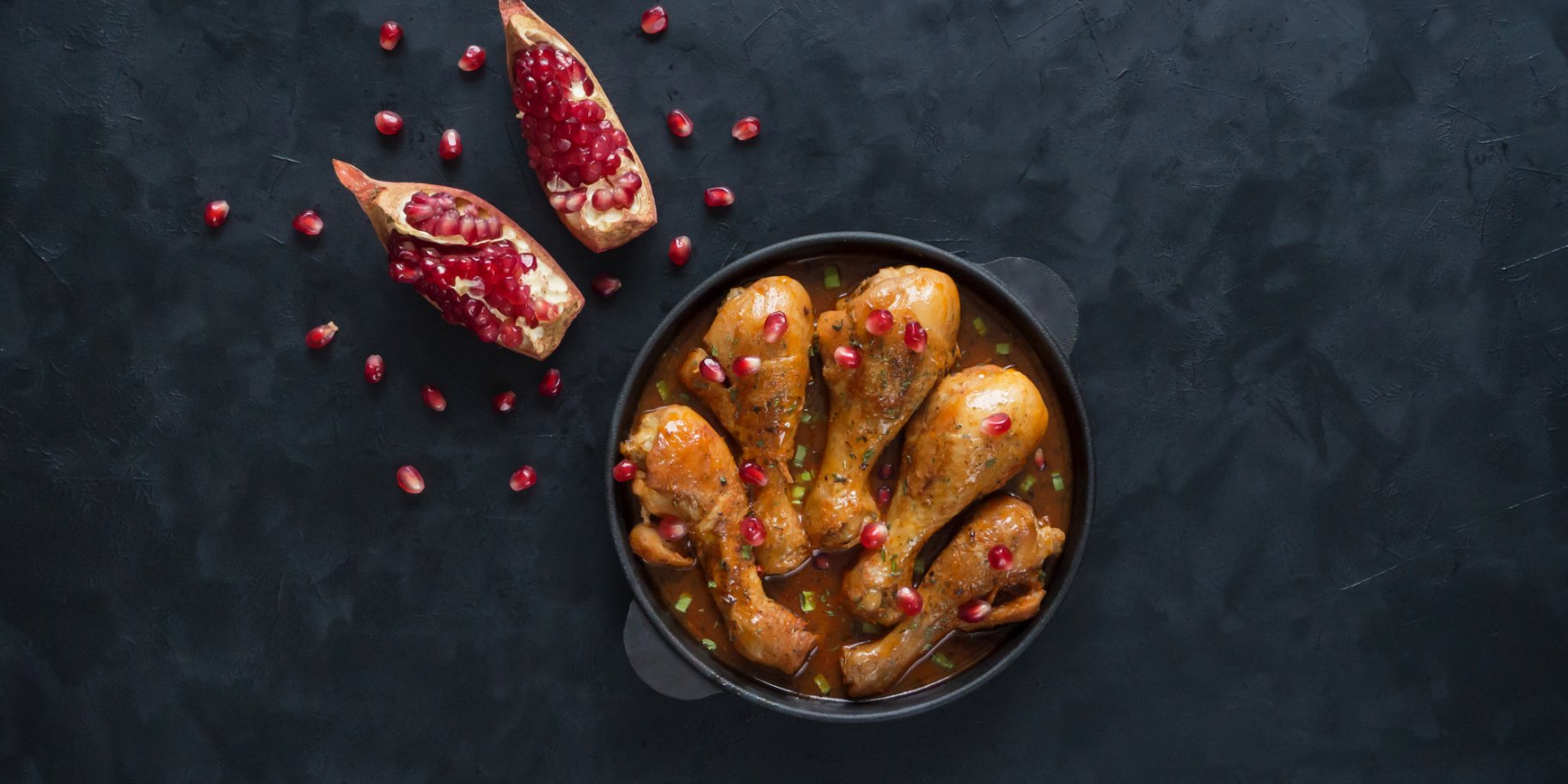 Куриные голени с гранатом