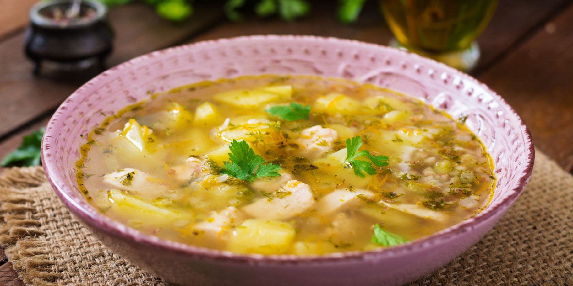 Куриный суп с гречкой