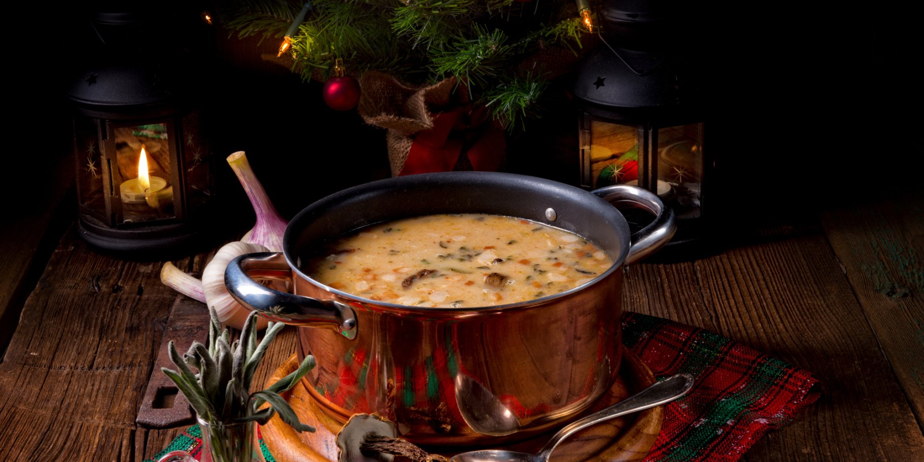 грибний різдвяний суп