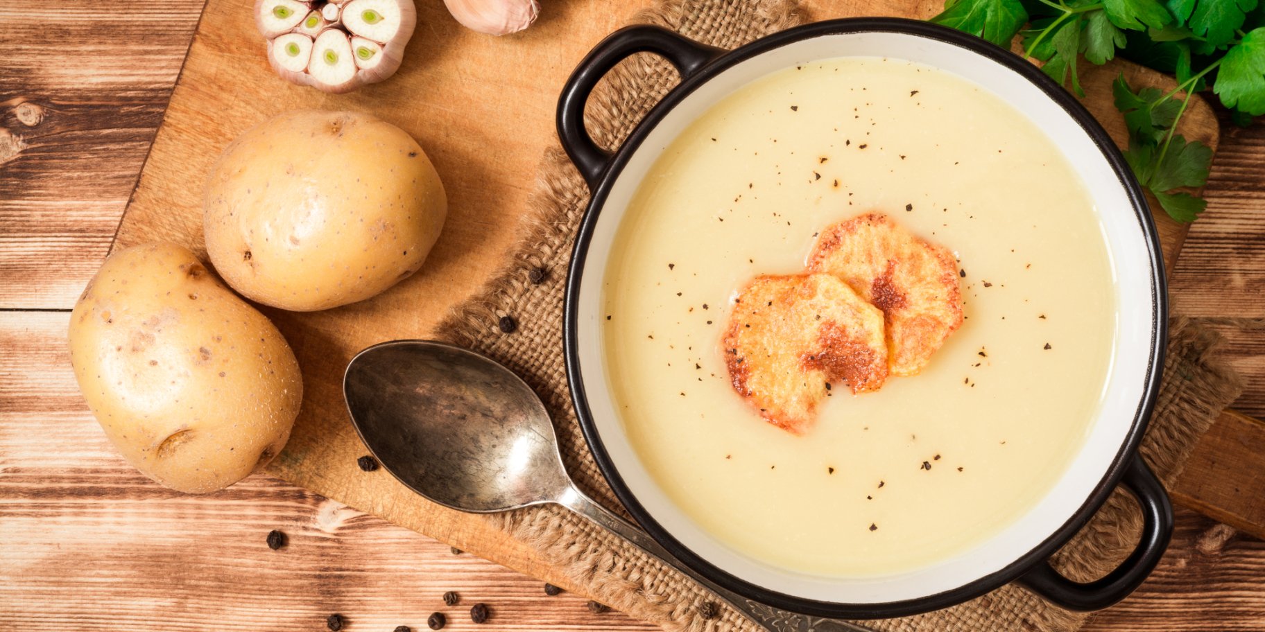 Картофельный крем-суп с луком рецепт