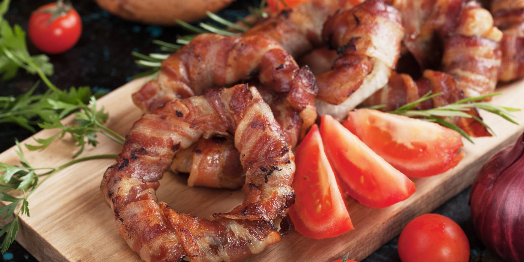 Цибулеві кільця з фаршем