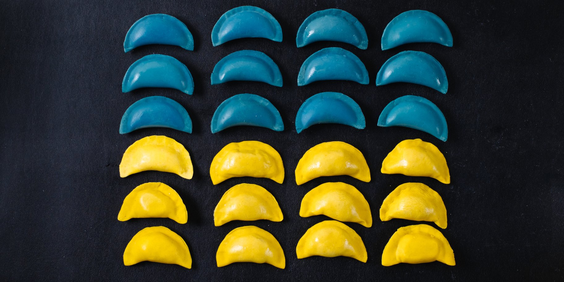 Желто-голубые вареники — рецепт