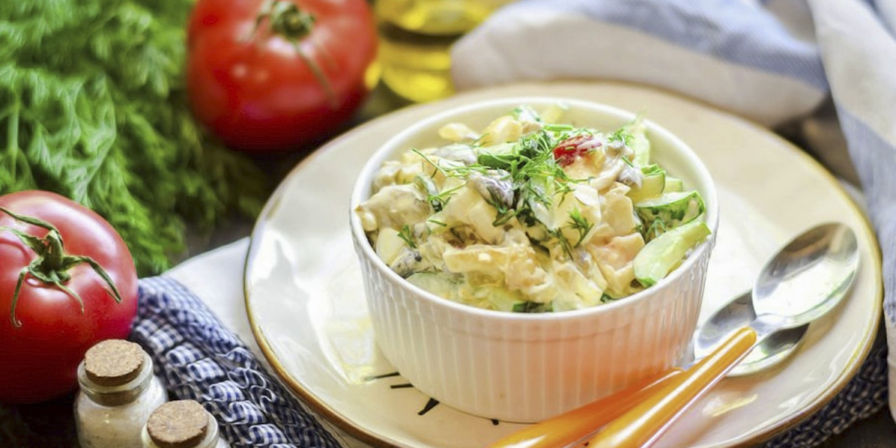 Салат з курятиною і кальмарами - рецепт