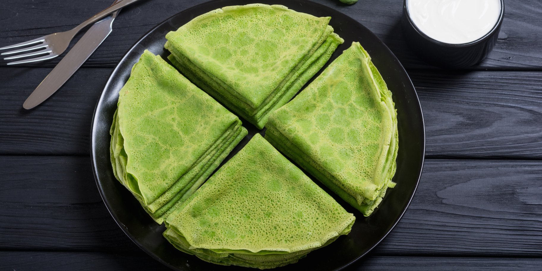 Блинчики со шпинатом