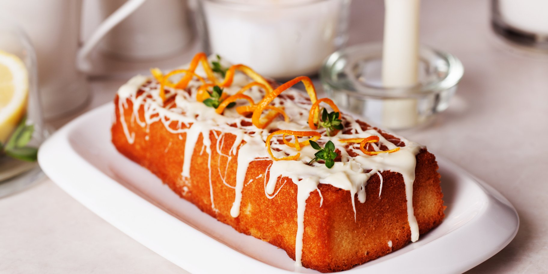 Кекс з поленти з глазур’ю