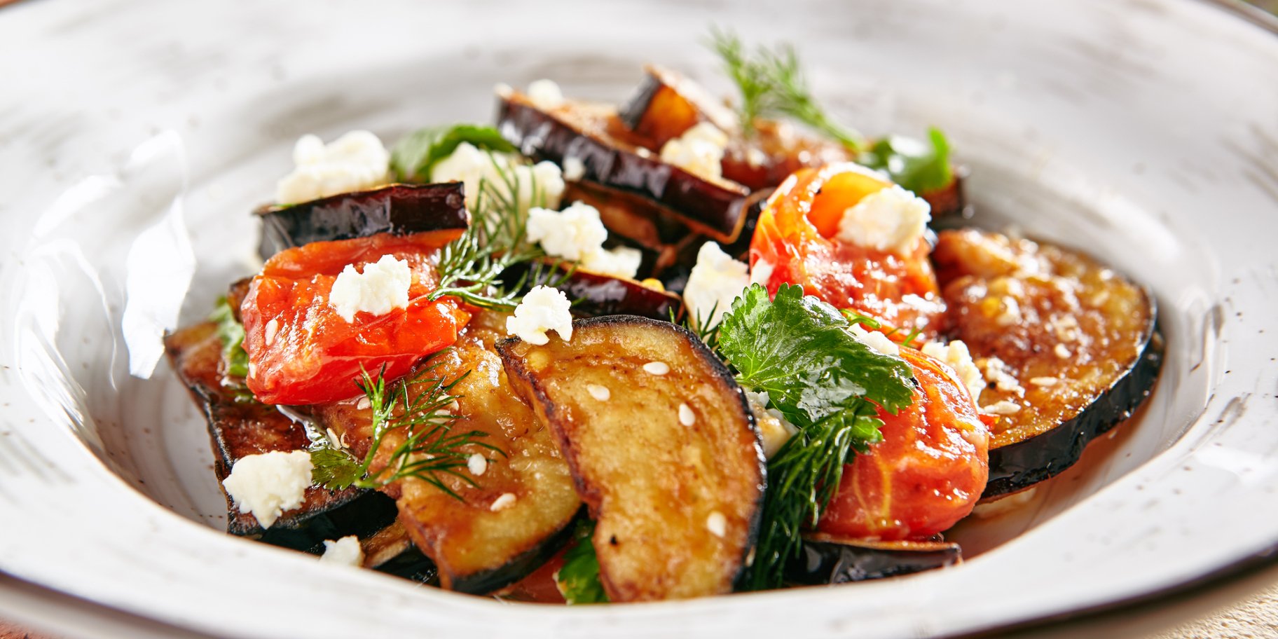 Винегрет из баклажанов и томатов